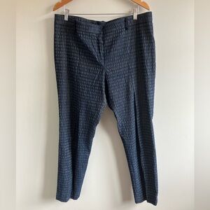 Akris Punto Blue textured pants size 16 business casual